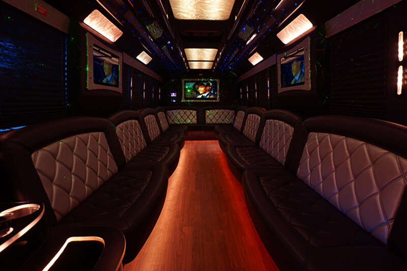 Spacious party buses