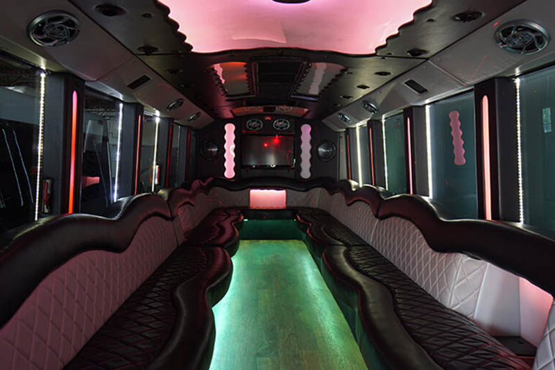 Party buses with dark windows