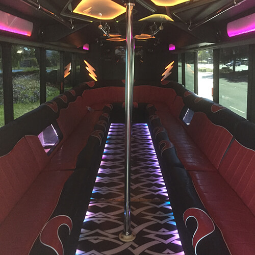 San Jose party bus with dance hall